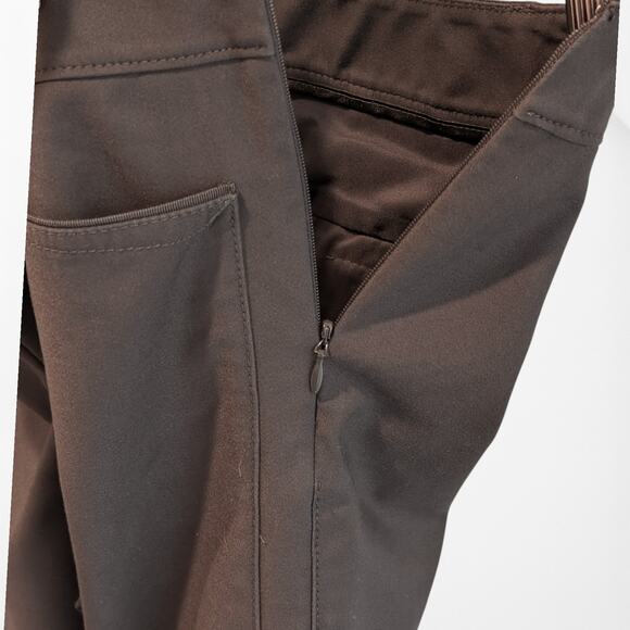 White House Black Market Slim Ankle Length Brown Pants  With Side Zipper - 4 - Picture 6 of 8